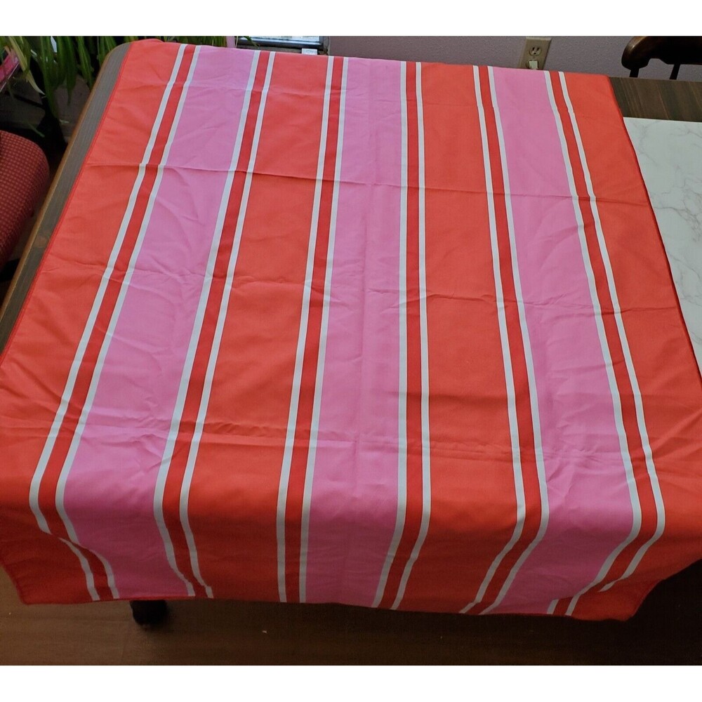 Mainstays Table Bed Runner Red Pink Stripe 36x72" Polyester Non-slip Valentine's